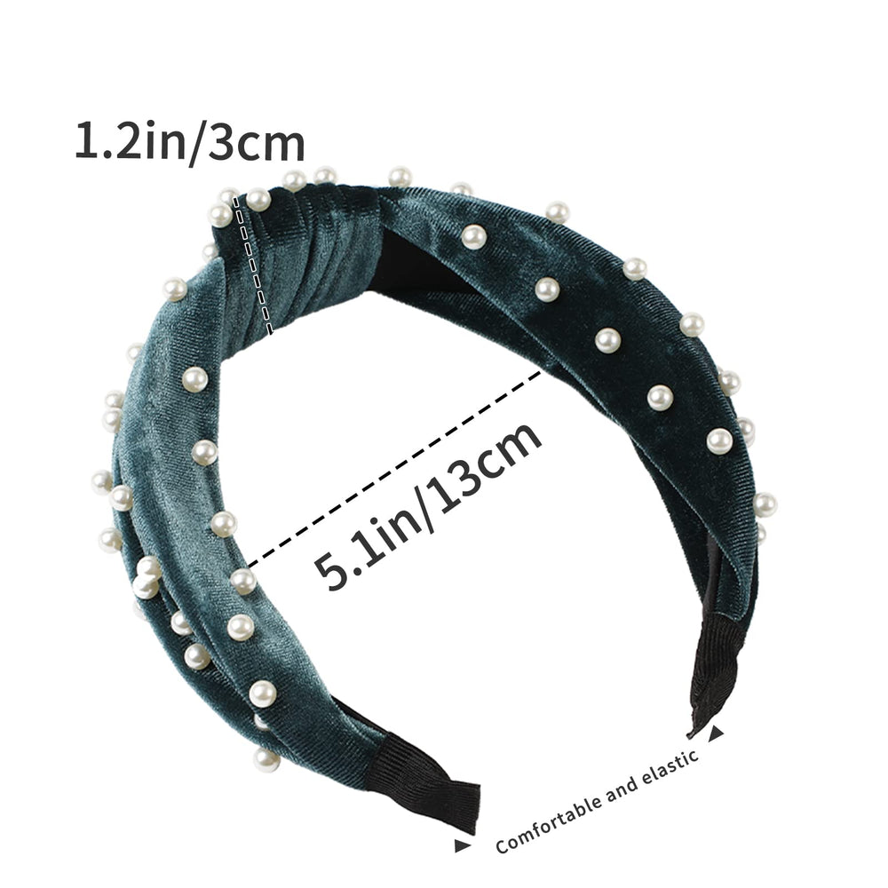 LOVNFC bandeau anti-glisse velours, maintien stable pour toutes les coiffures.
