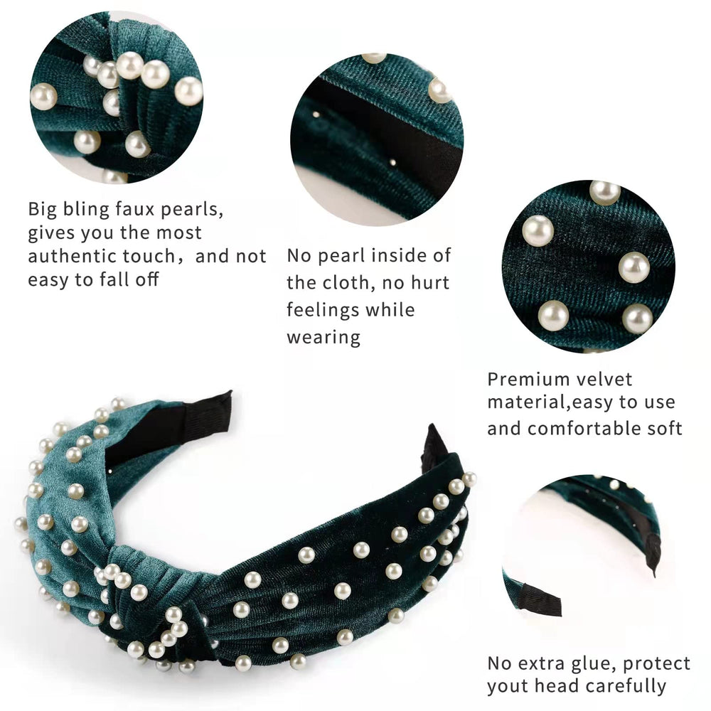 LOVNFC bandeau noeud mode velours, parfait pour compléter une tenue chic.