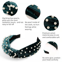 LOVNFC bandeau noeud mode velours, parfait pour compléter une tenue chic.