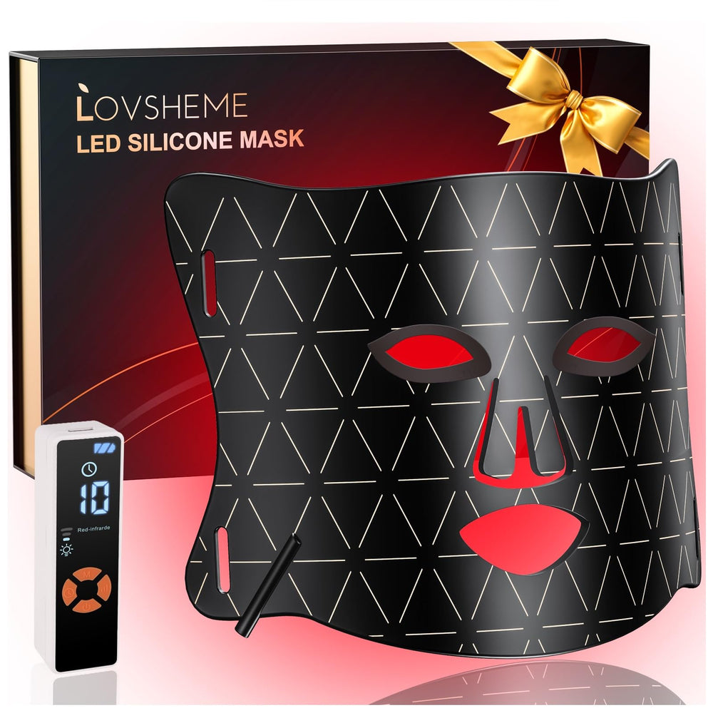 Lovsheme masque visage lumière rouge: stimulation douce pour peau lumineuse