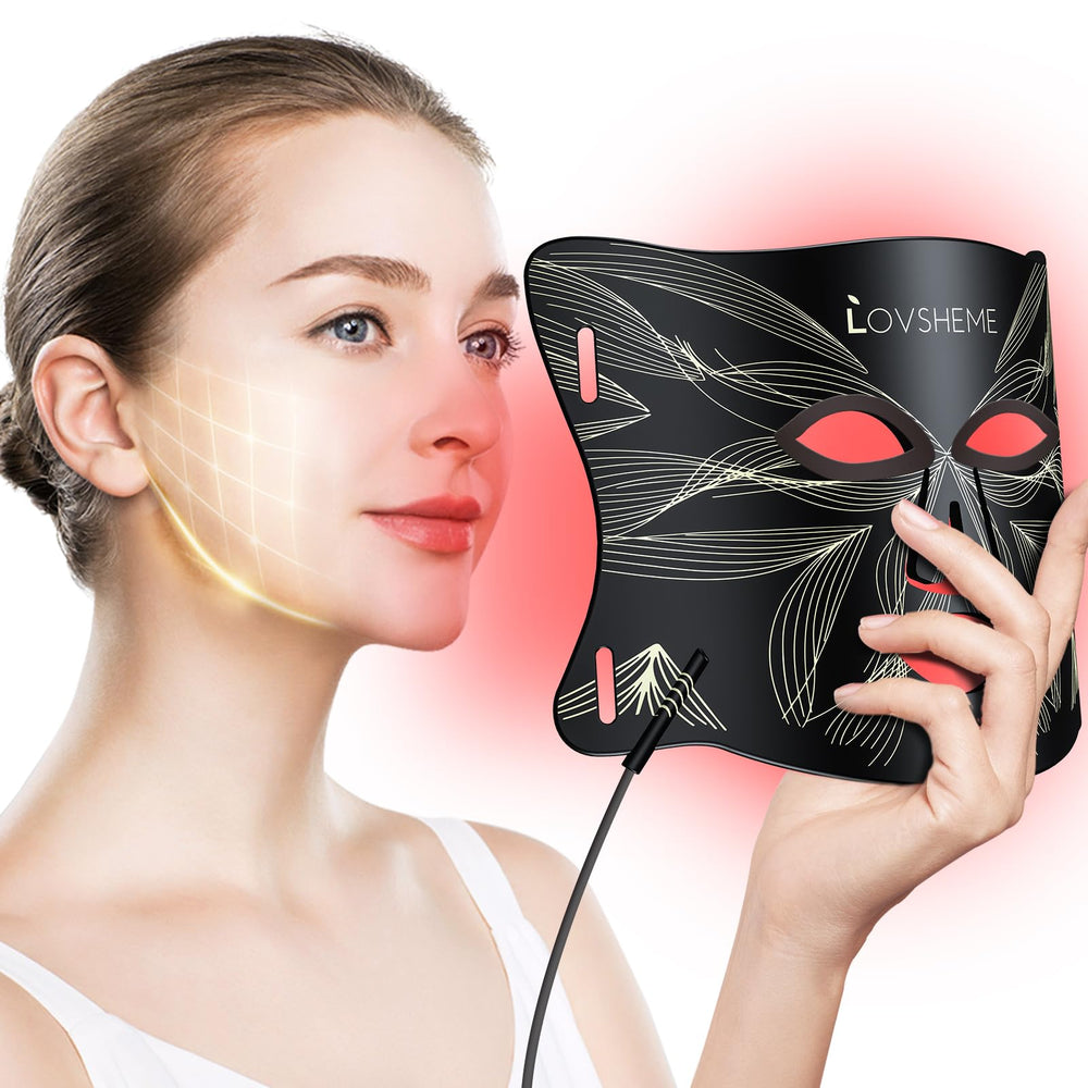 Masque Lovsheme visage: lumière rouge pour un teint plus homogène à domicile.