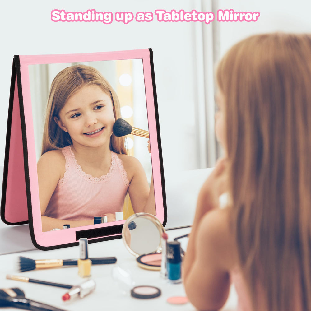 Miroir LPHUMEX danse rose à accrocher, se suspend facilement sur porte pour un regard rapide.