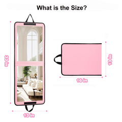 LPHUMEX miroir porte pliable rose, acrylique clair sans distorsion