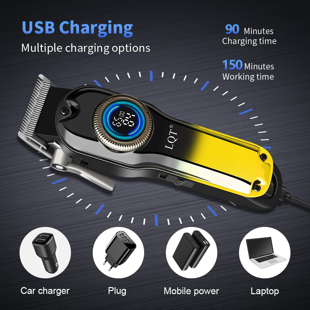 Batterie 1500mAh de la tondeuse LQT offre une longue autonomie.