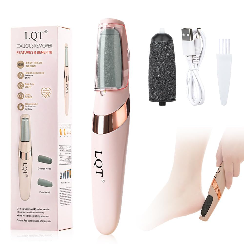 LQT lime-pieds électrique rose prête pour une pédicure à domicile.