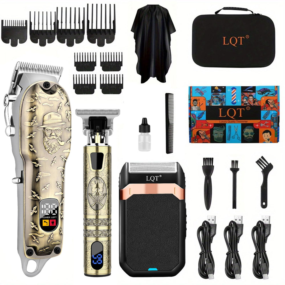 LQT set coupe cheveux homme : outil polyvalent pour salon à domicile.