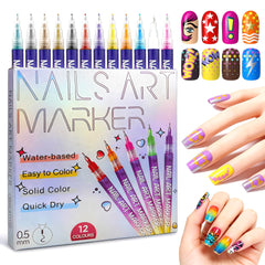 LRMEUMA ensemble-stylo-art-ongles-12-couleurs: palette complète pour designs d’ongles éclatants.