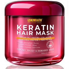 LSKINBATH Masque Keratine-Collagene en flacon, réparation des cheveux abîmés.