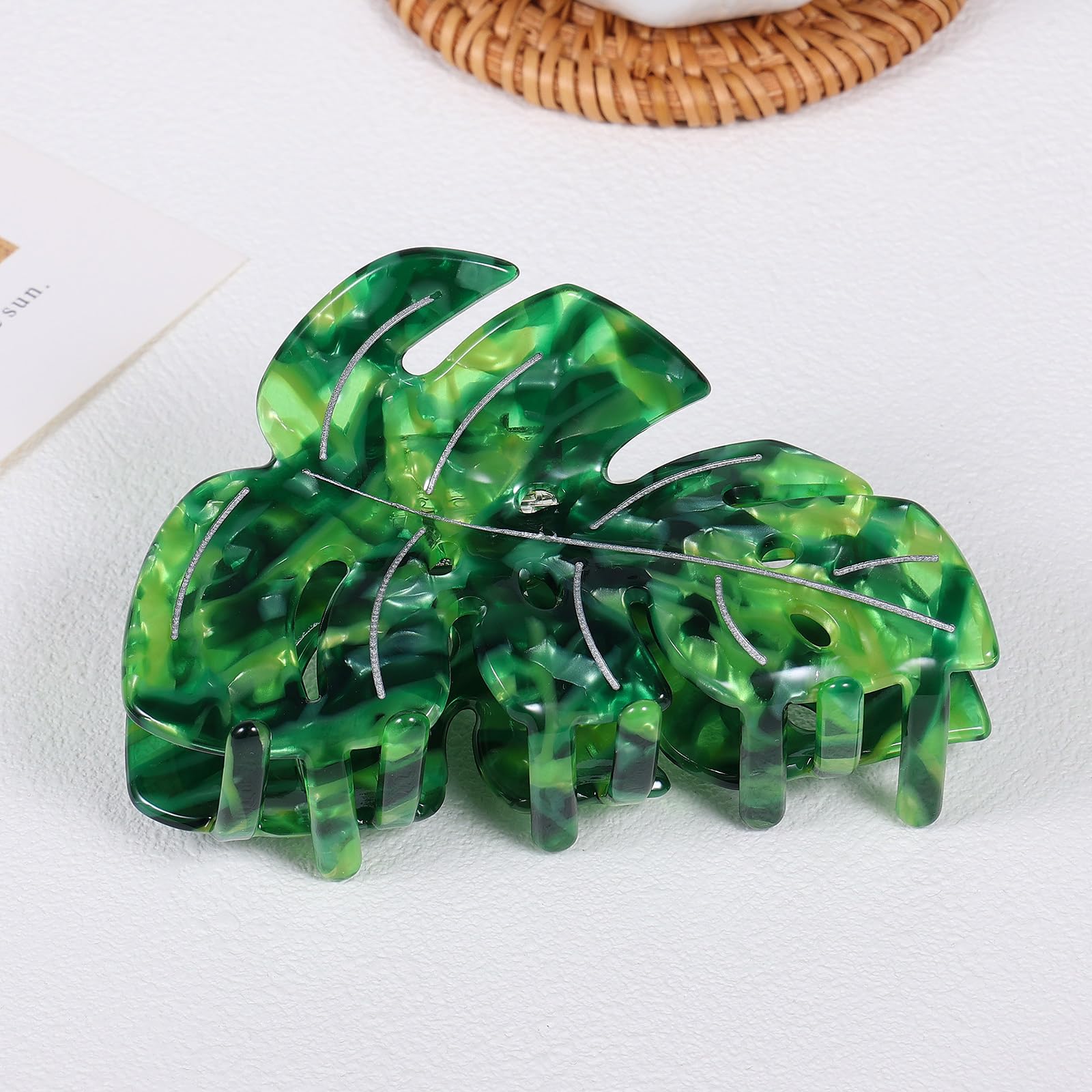 LSVOZ serre-cheveux feuille verte mode et praticité au quotidien.