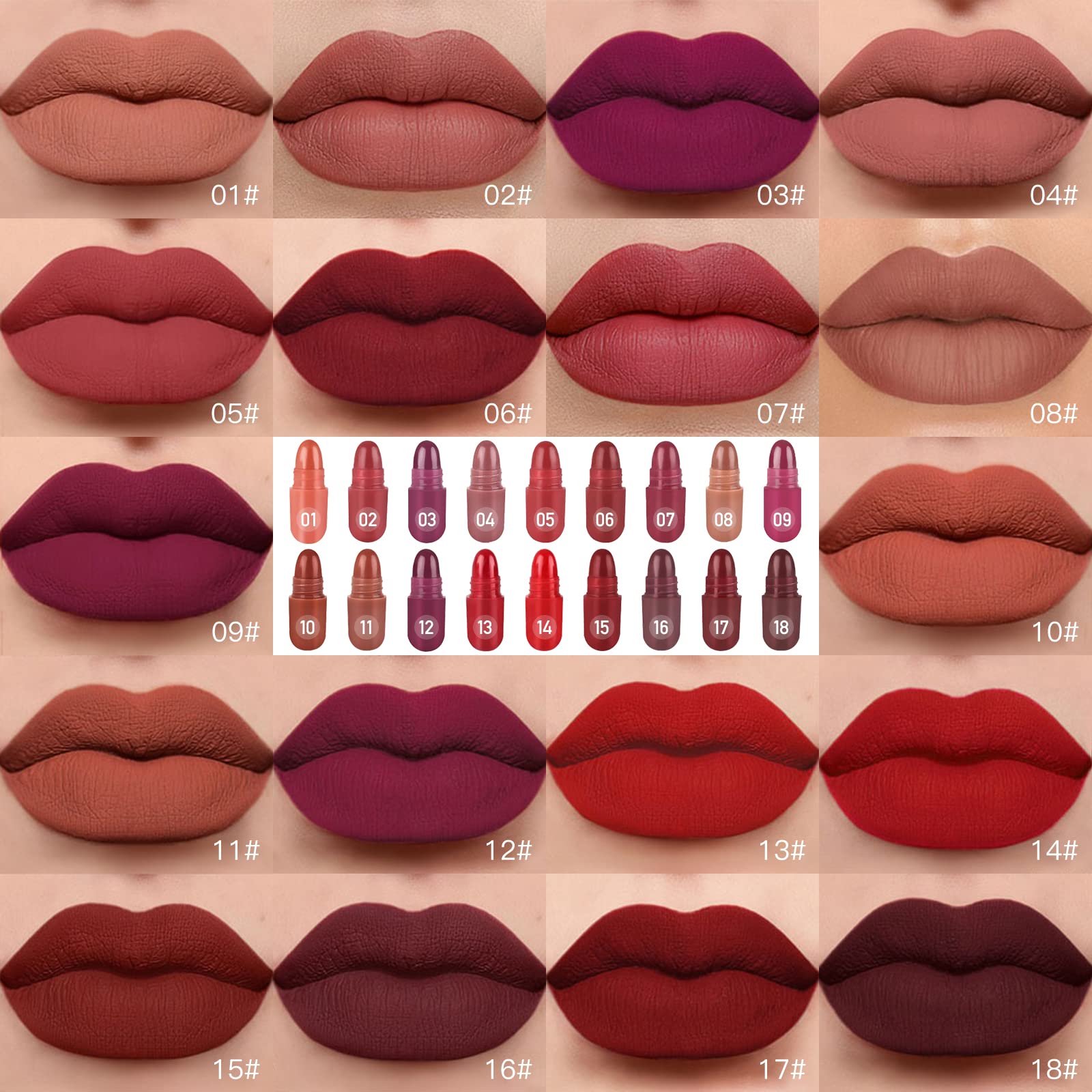 LSxia capsule rose poudré mat – couleur douce, longue tenue, parfait pour le soir.