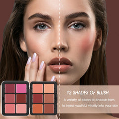 Palette LSxia 12 couleurs échantillons variés pour contour et blush.