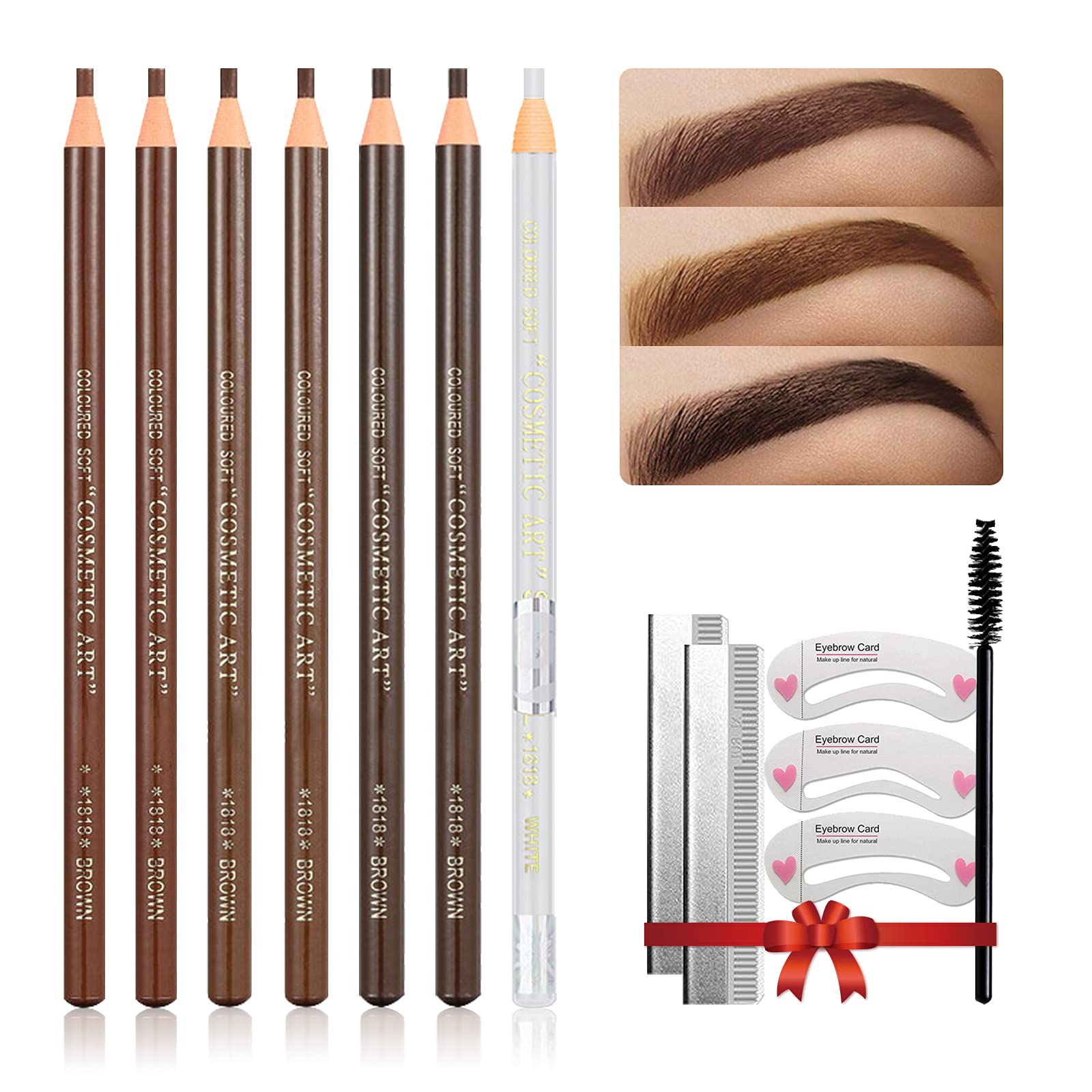 LSxia crayon sourcil peel-off noir pour remplissage rapide et précision