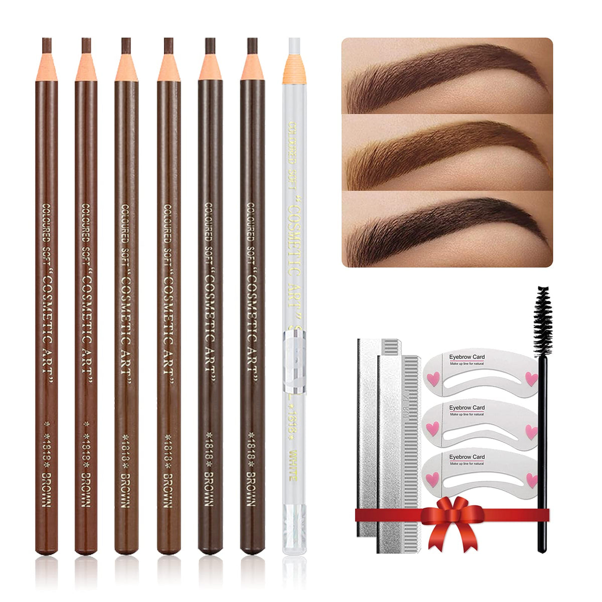LSxia crayon sourcil peel-off noir pour remplissage rapide et précision