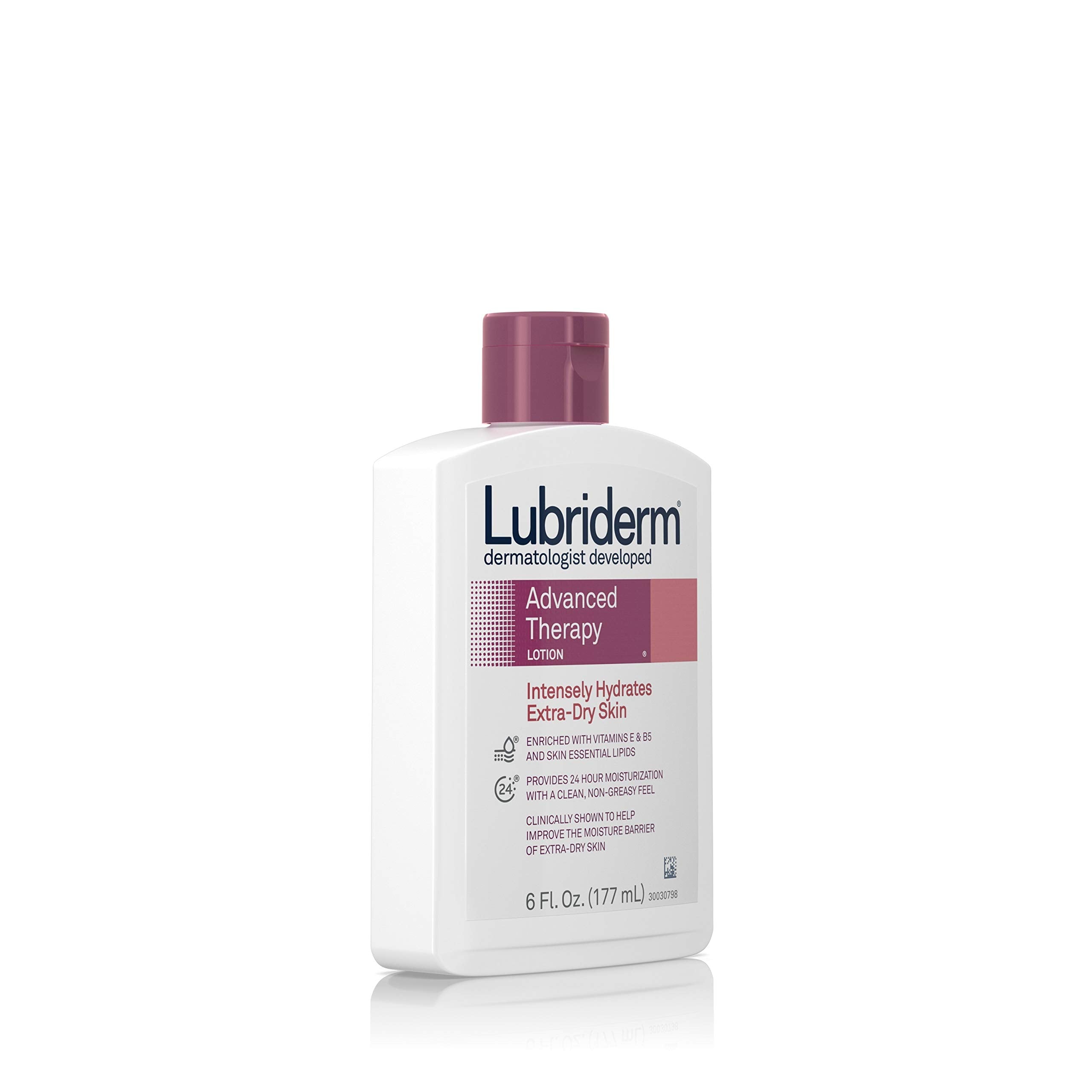 Lubriderm Advanced Therapy – application quotidienne, soin de peau sèche.