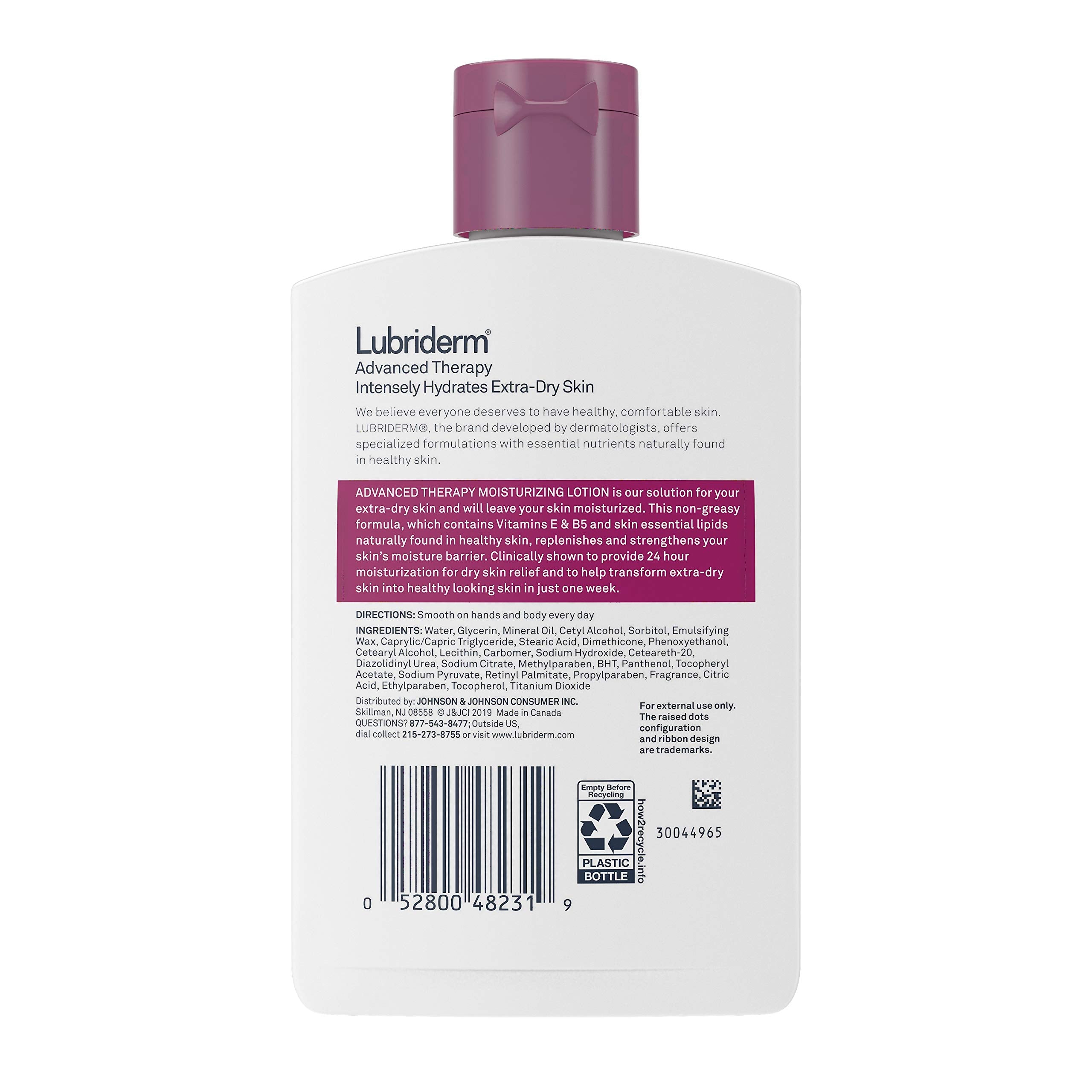 Lubriderm Advanced Therapy Lotion riche en vitamine E pour nourrir la peau