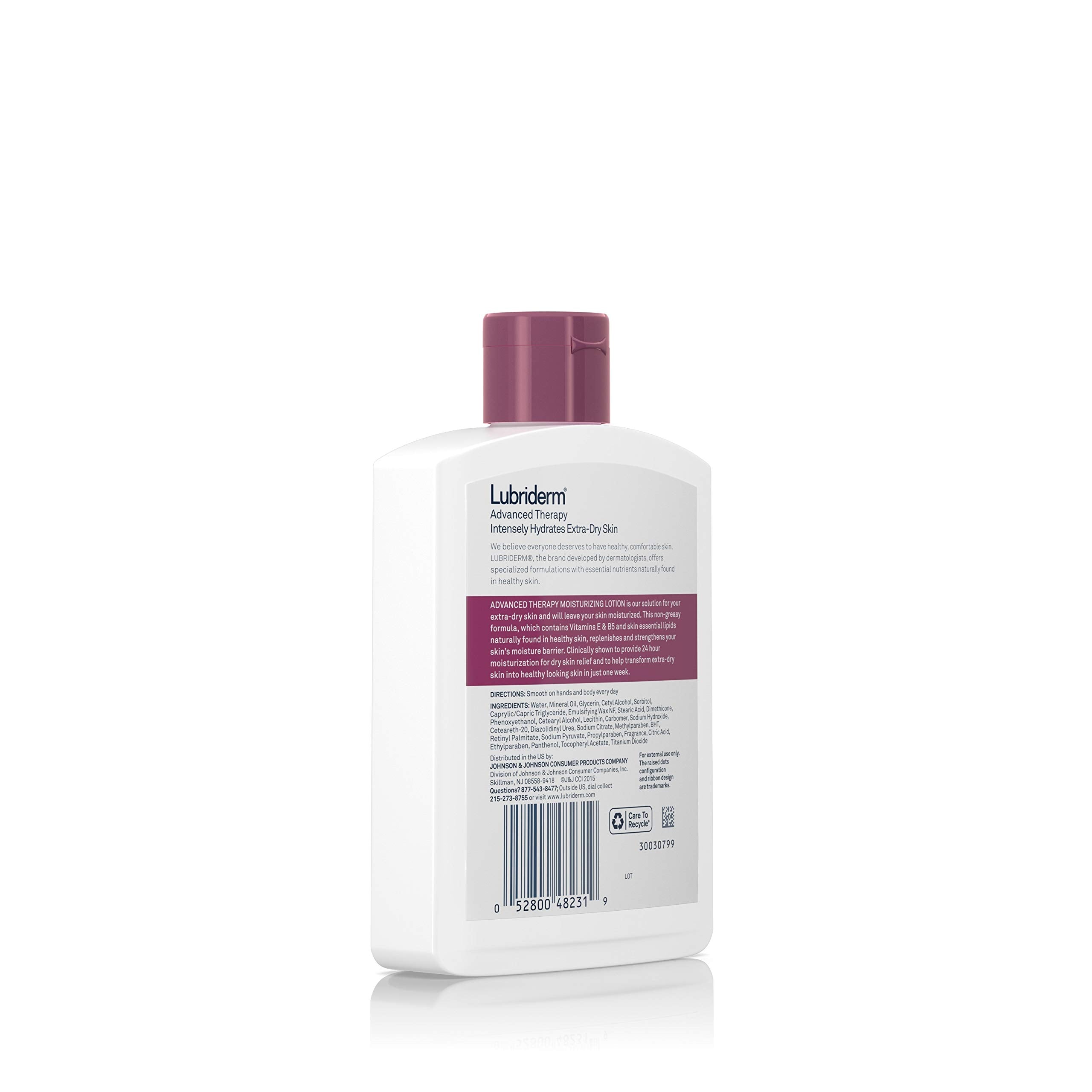 Lubriderm Advanced Therapy – texture sans huile, confort après l’application.