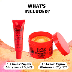 Baume Lucas Papaw lèvres 15 g format voyage, hydratant et pratique.