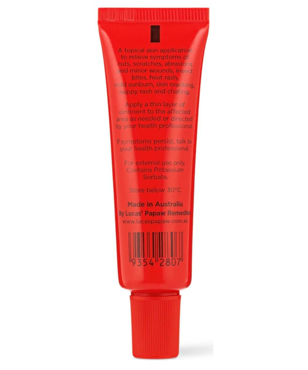 Close-up of Lucas Papaw ointment texture highlighting smooth, creamy consistency for skin care.