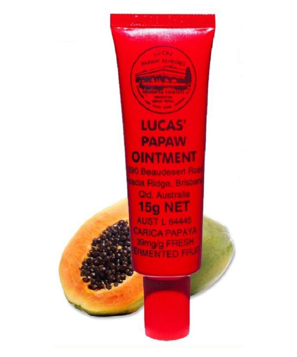 Lucas Papaw ointment applied to the skin demonstrates quick, even coverage.