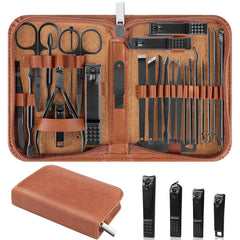 LUCK AROUND coffret 26 outils manicure-pedicure, rangement pratique pour soins à domicile.