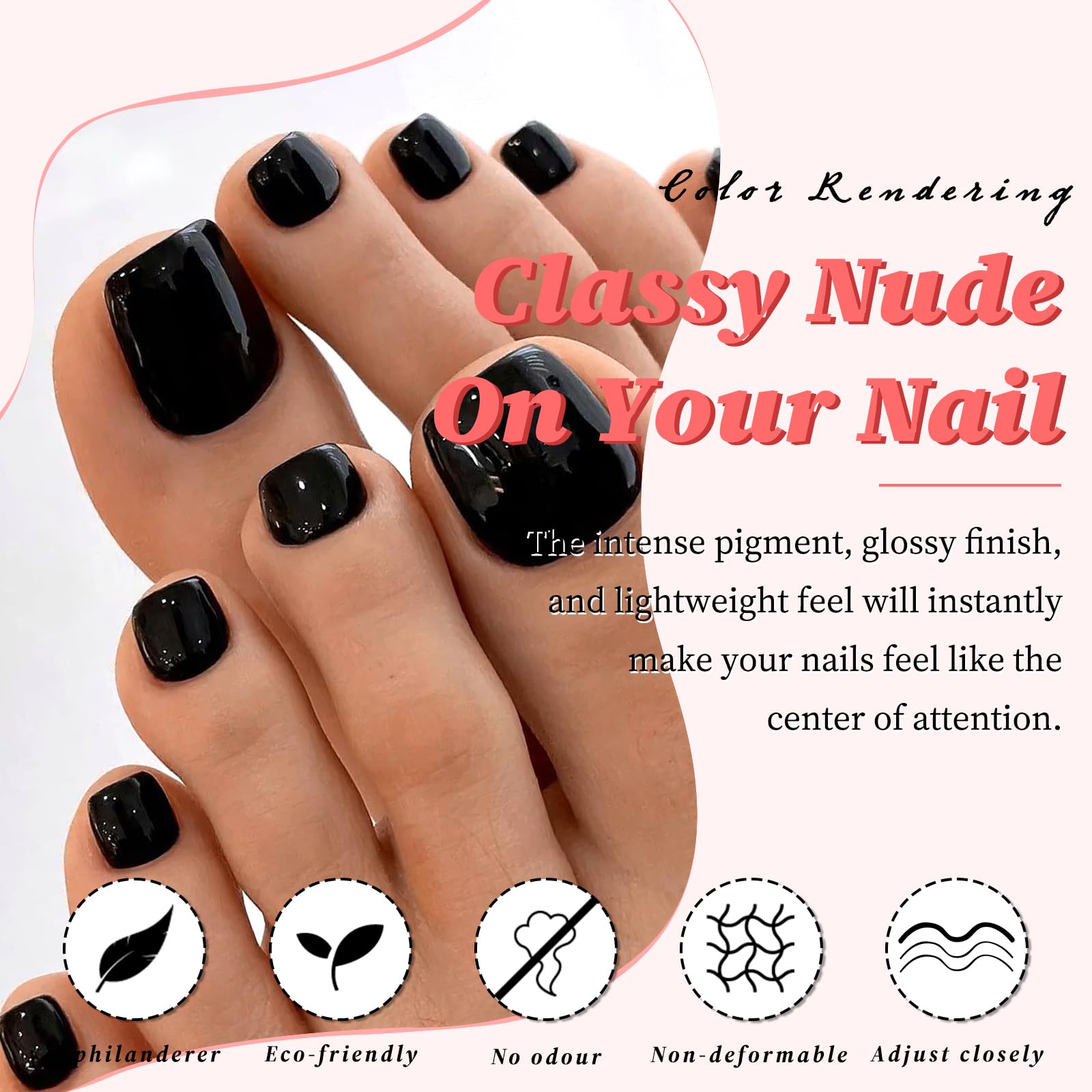 LuckForever adhésifs tabs et colle pour fixer facilement les faux ongles