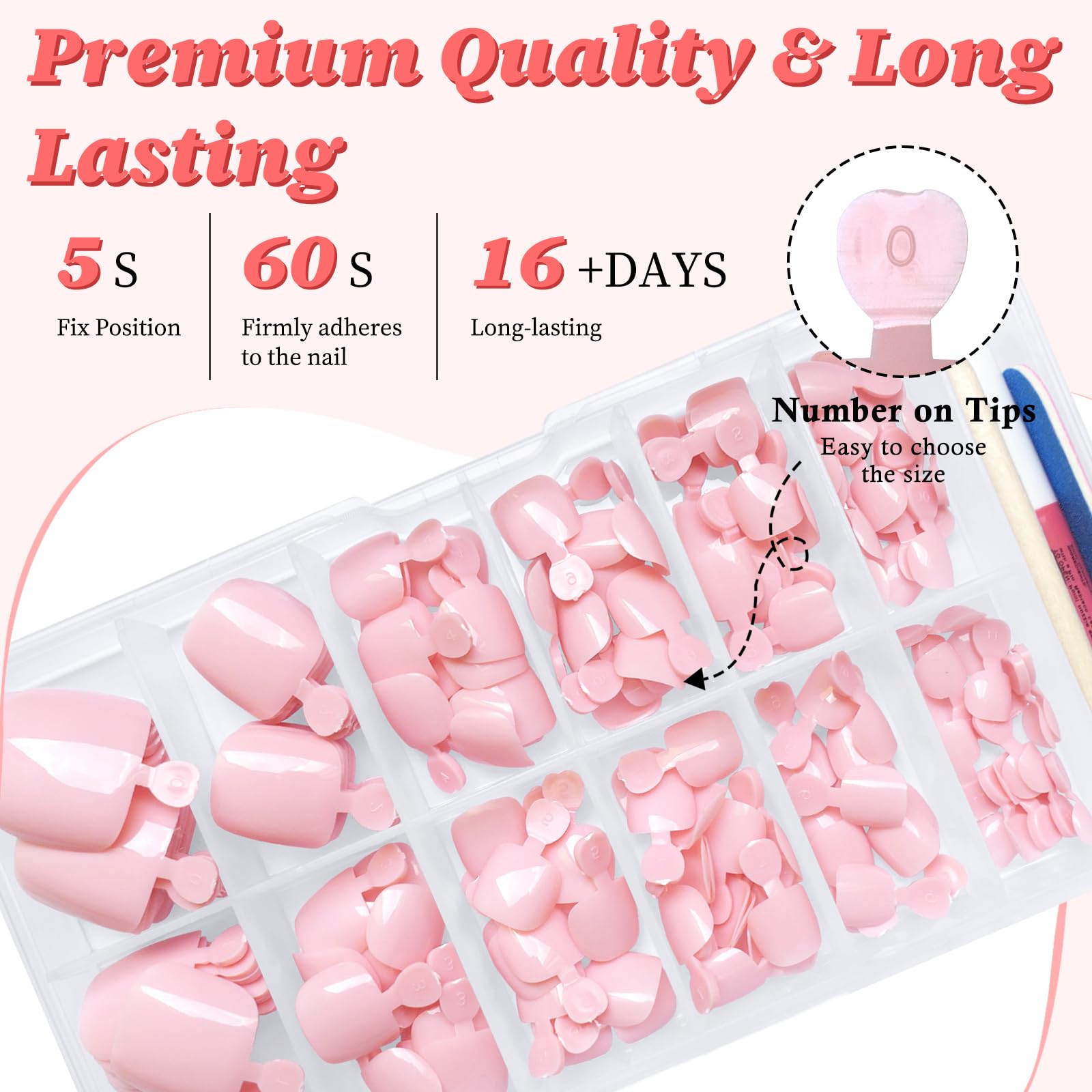 Tampons adhésifs LuckForever, fixation rapide des ongles-pieds.