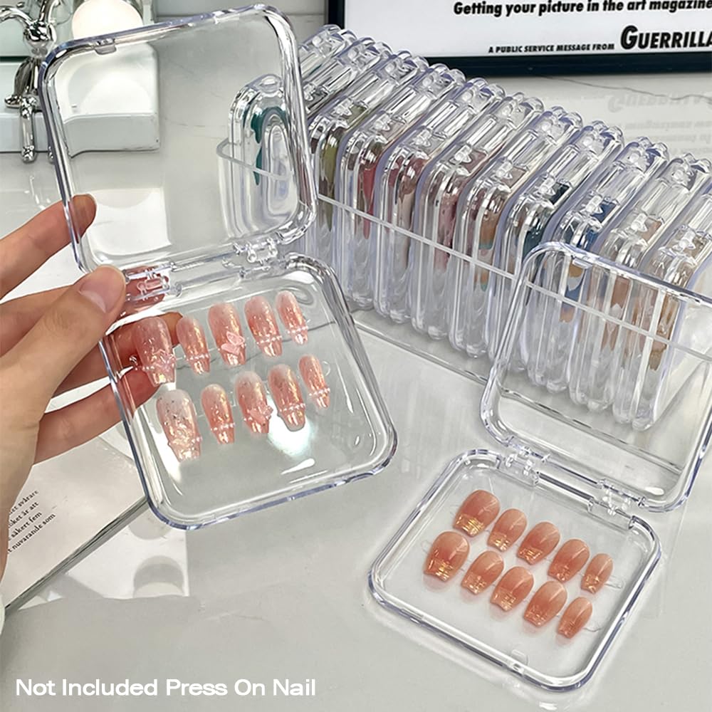 LUCKJUJU bandes adhésives double-face incluses, fixation rapide et fiable des ongles.