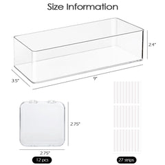 LUCKJUJU boite-stockage onglets 2-75 pouces, rangement compact et portable.
