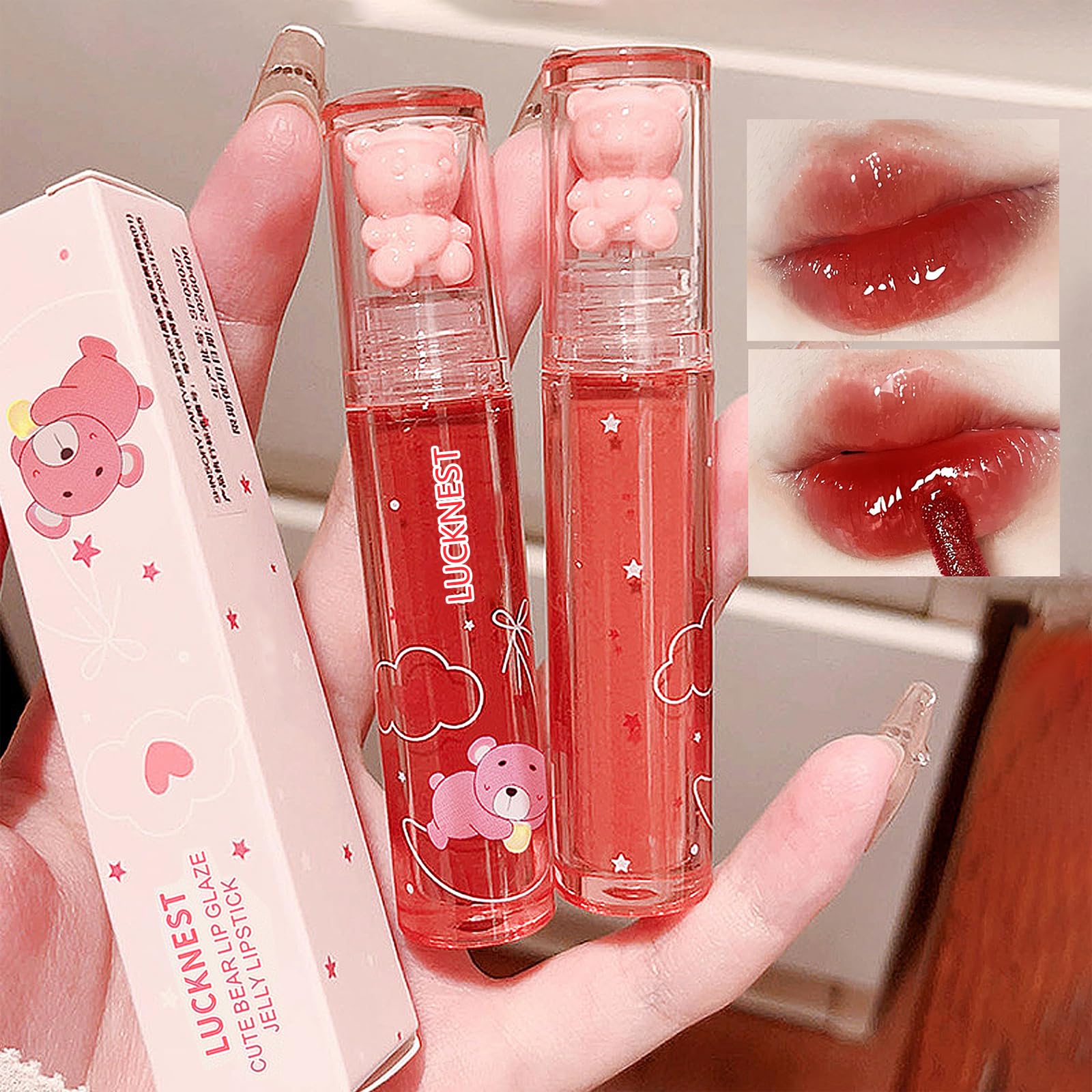 LuckNest gloss hydratant pour lèvres, couleur durable.
