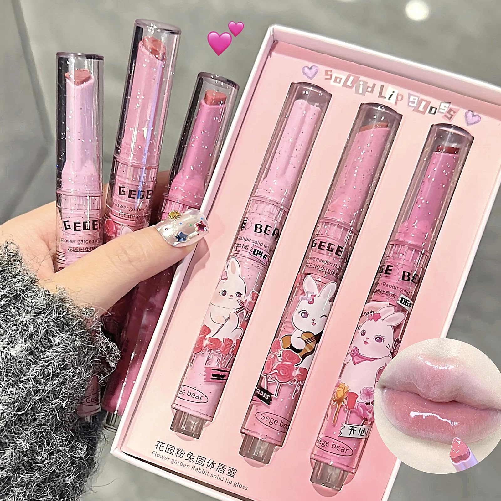 Palette de teintes roses et fruitées LuckNest pour un look frais.