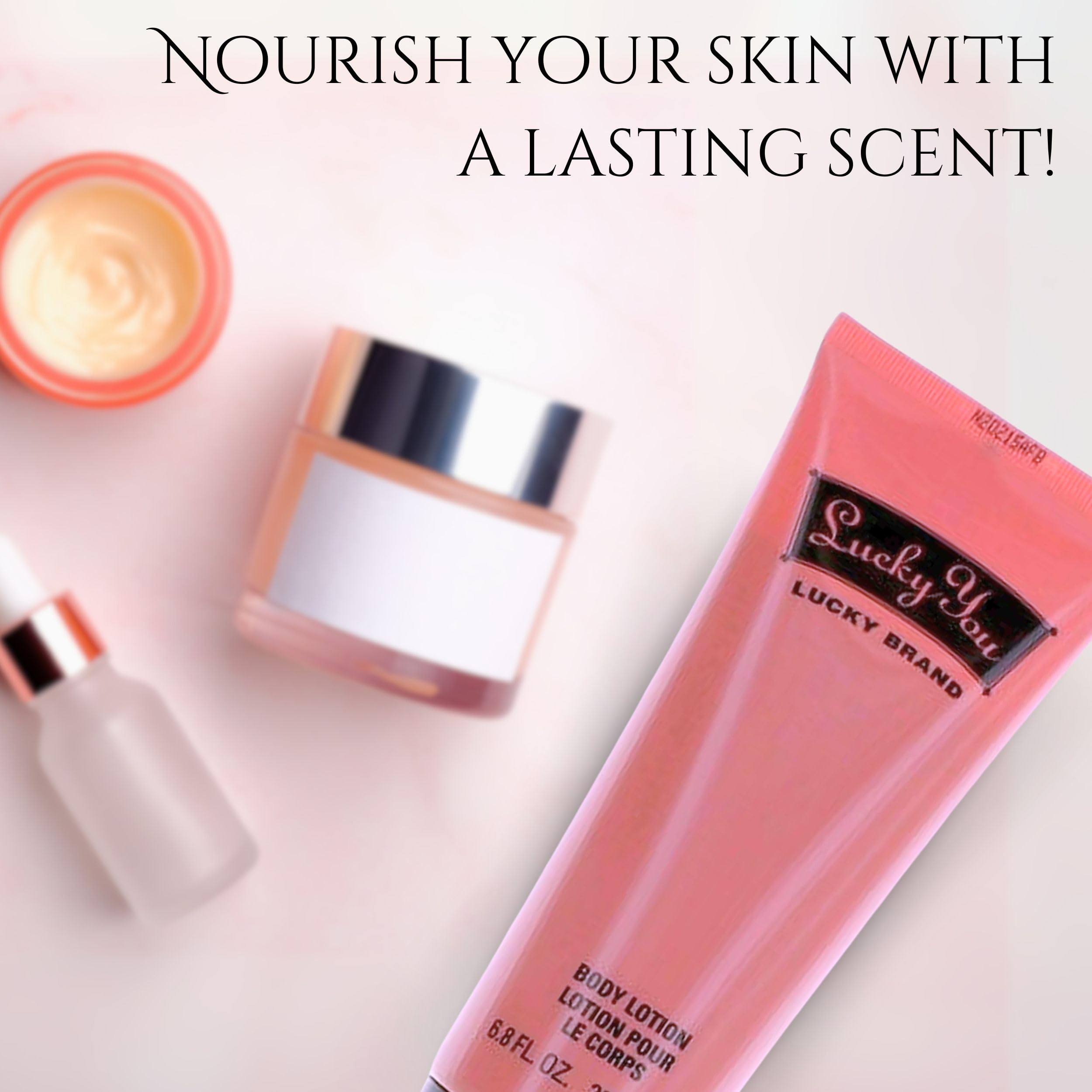 Routine quotidienne avec Lucky You, lotion parfumée pour le corps.