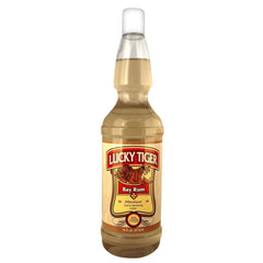 Lucky Tiger Bay Rum: bouteille plan serré, parfum classique et rafraîchissant.