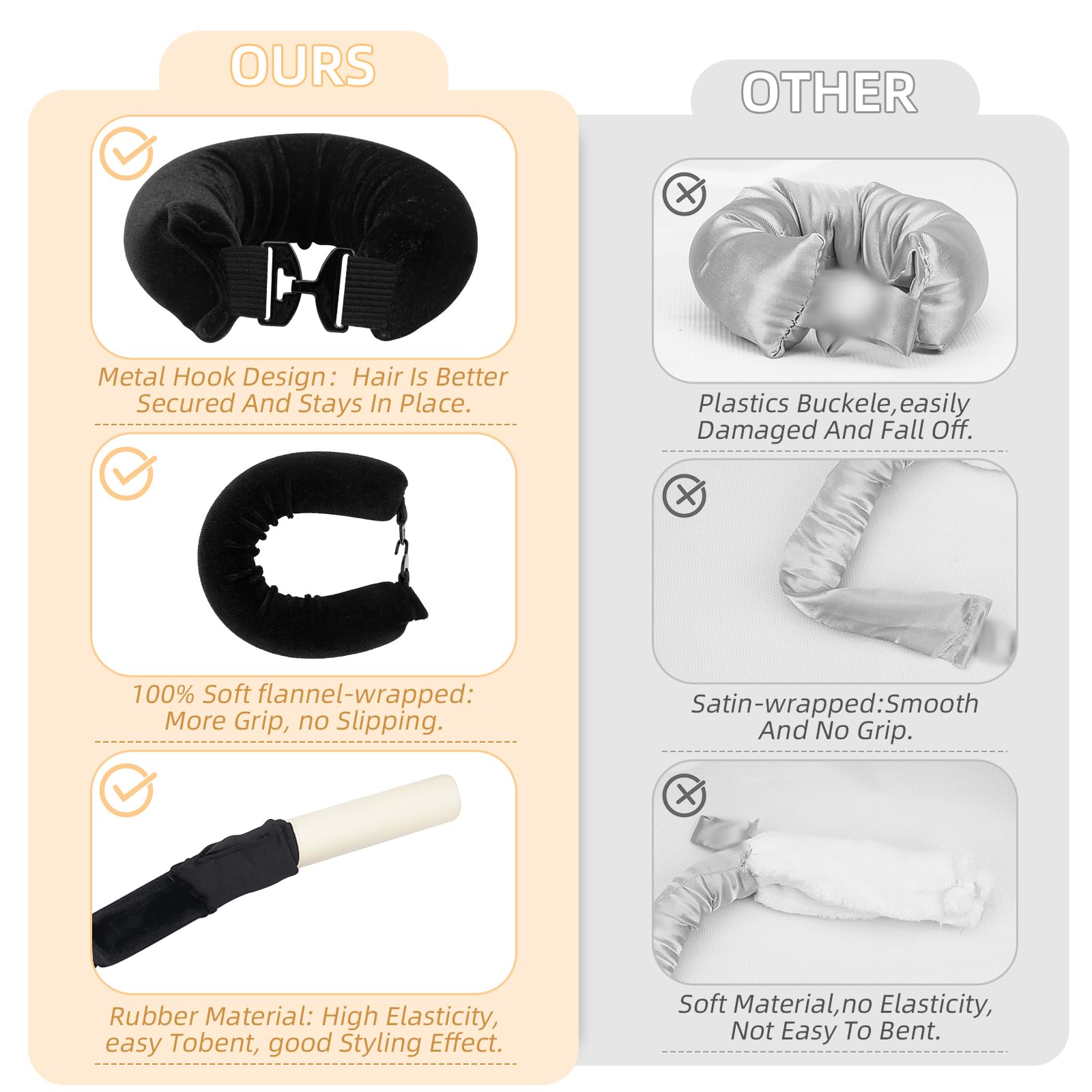 Luckybear boucles nuit sans chaleur pour volume et brillance