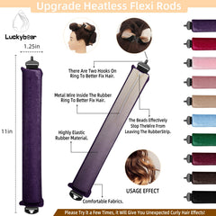 Luckybear ensemble de 3 rouleaux flexibles pour coiffure portable et rapide.