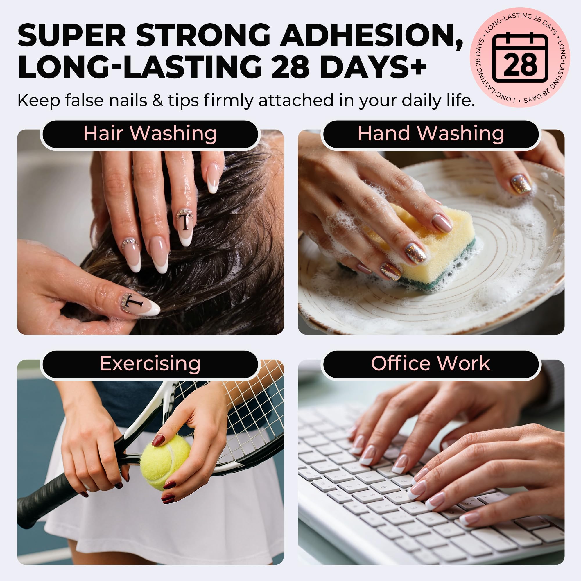 Luckyfairy Compatibilite Ongles – idéal pour ongles préfabriqués, artificiels et décorations.