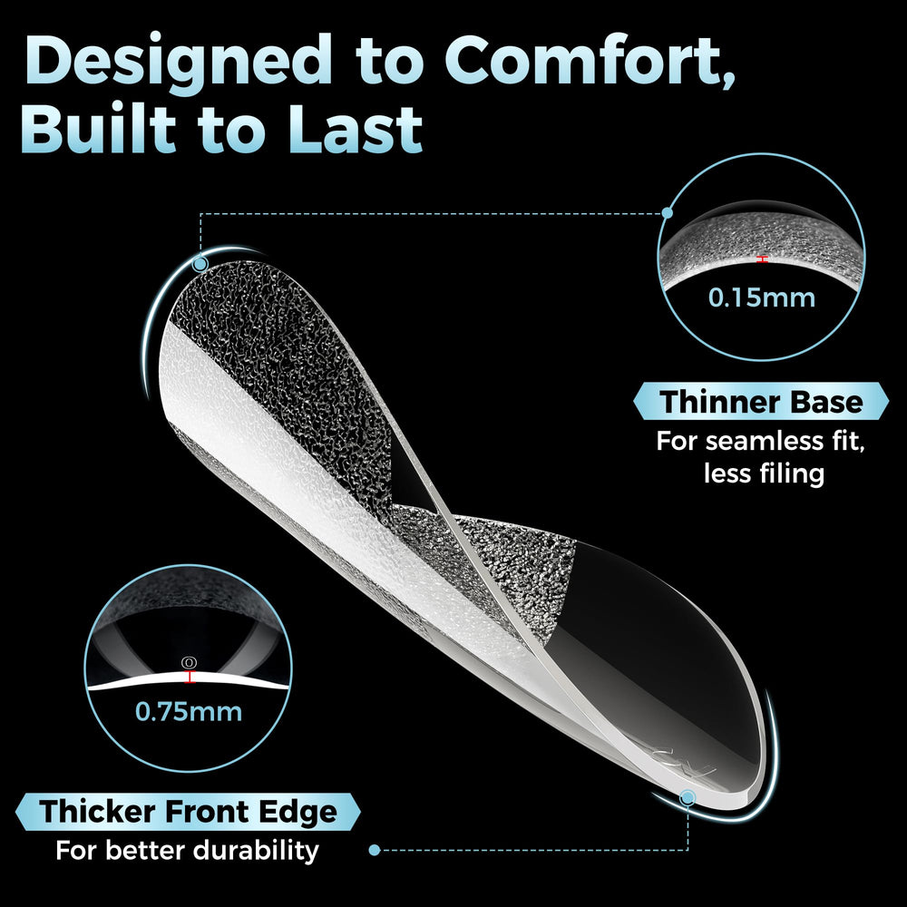 Luckyfairy embouts ongles amande flexibles – faciles à tailler et à modeler.