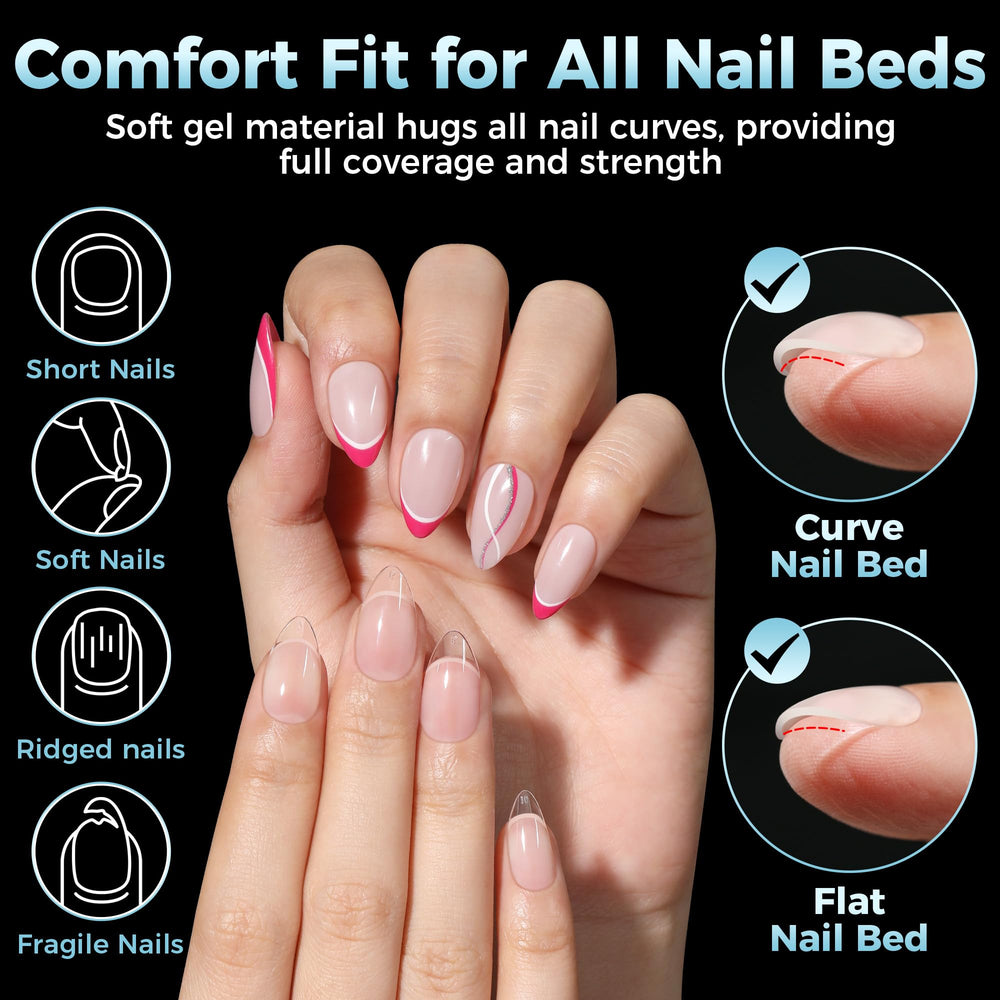 Luckyfairy tailles embouts ongles amande 12 tailles – sélection précise pour chaque ongle.