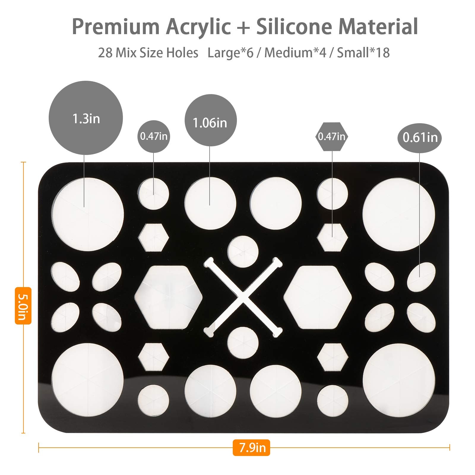 Luckyiren support pinceaux acrylique 28 emplacements sécurisés