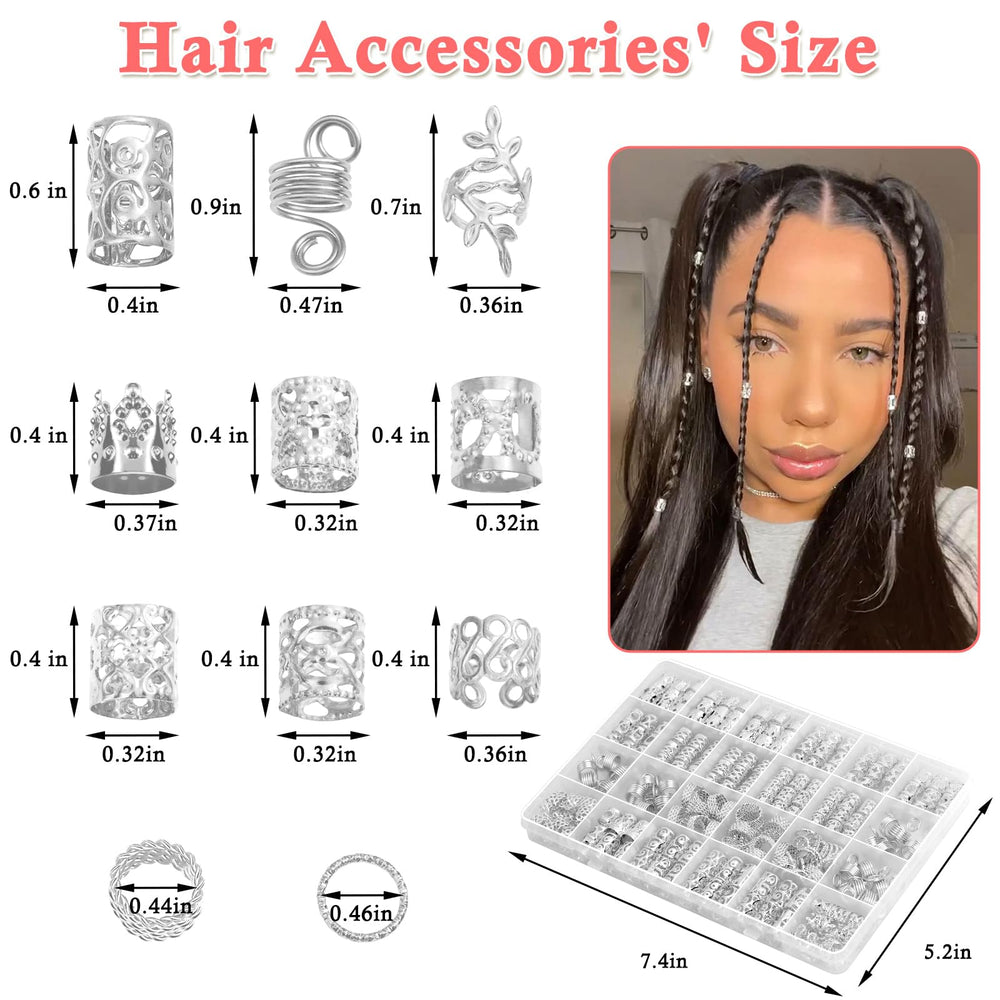 Lucomb anneaux capillaires métalliques pour tresses, style durable.