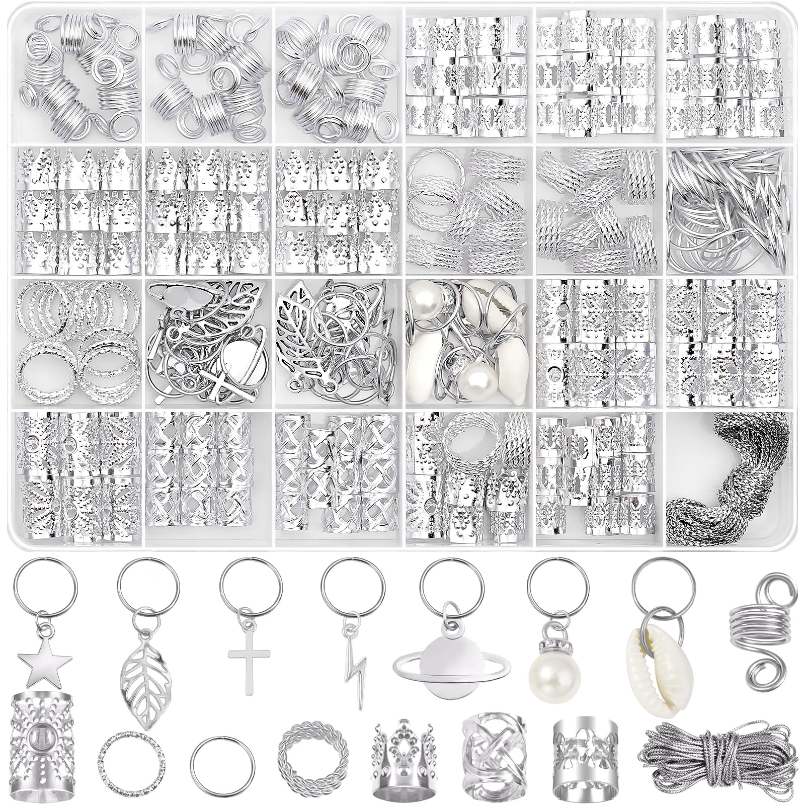 Lucomb ensemble 259 pièces bijoux cheveux pour varier les styles et looks