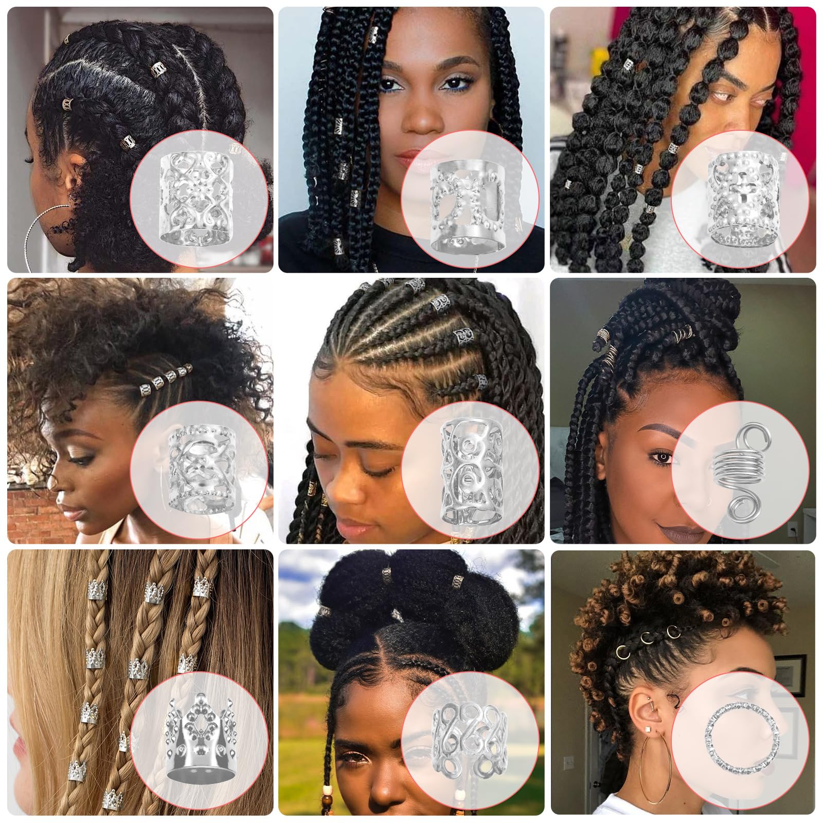Lucomb clips pour tresses, fixation rapide et facile.