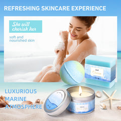 Bombe de bain parfumée mer LUCOTIYA pour spa à domicile.