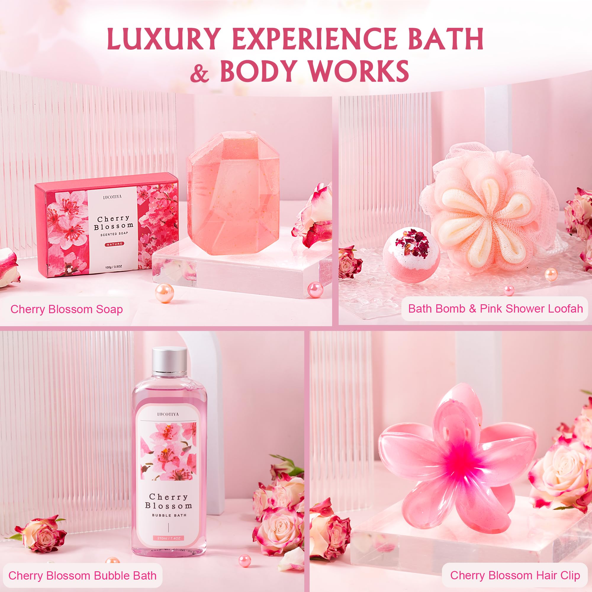 Bougie parfumée LUCOTIYA, ambiance spa avec parfum cerisier.
