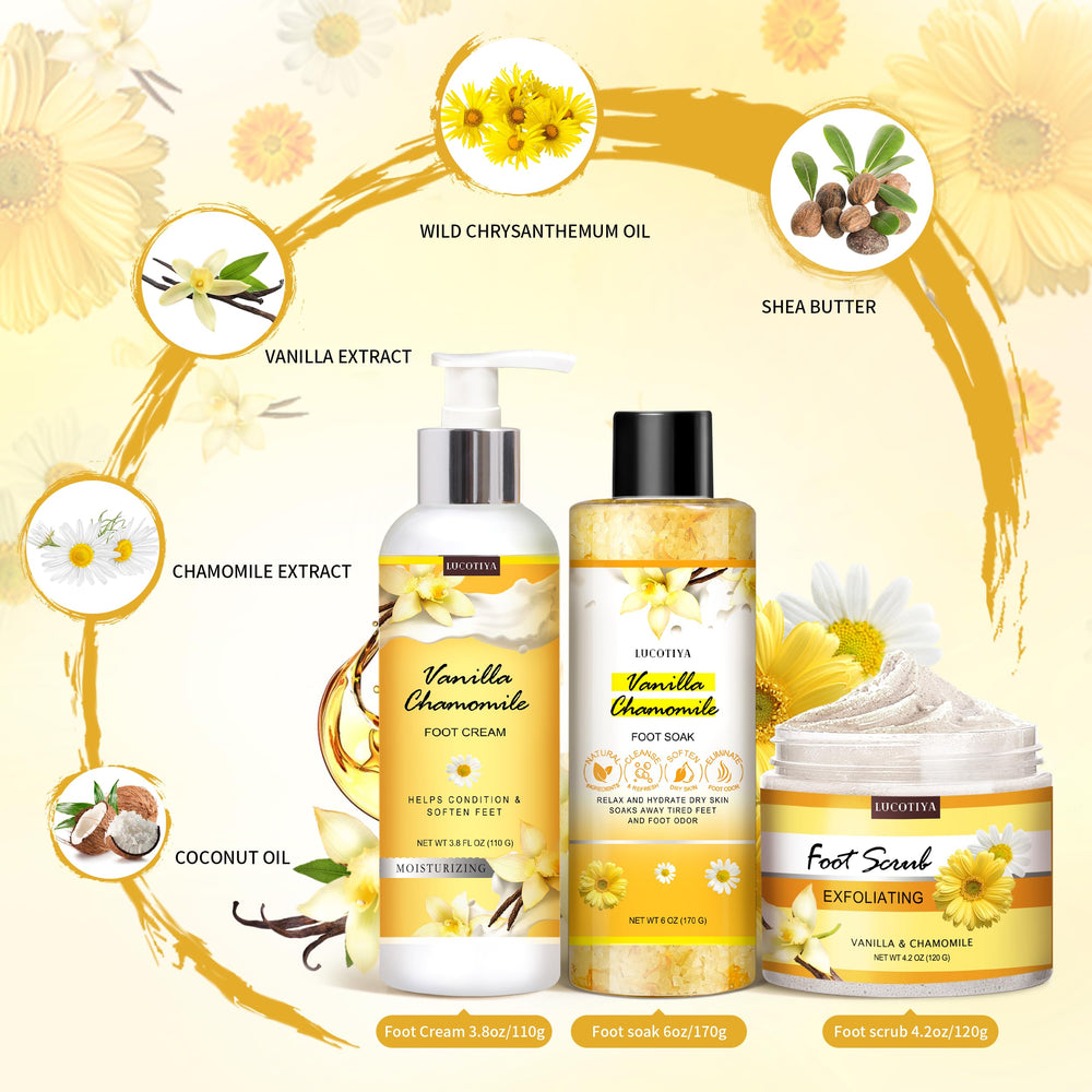 LUCOTIYA coffret-pieds-cadeau: présentation élégante pour offrir des soins des pieds.