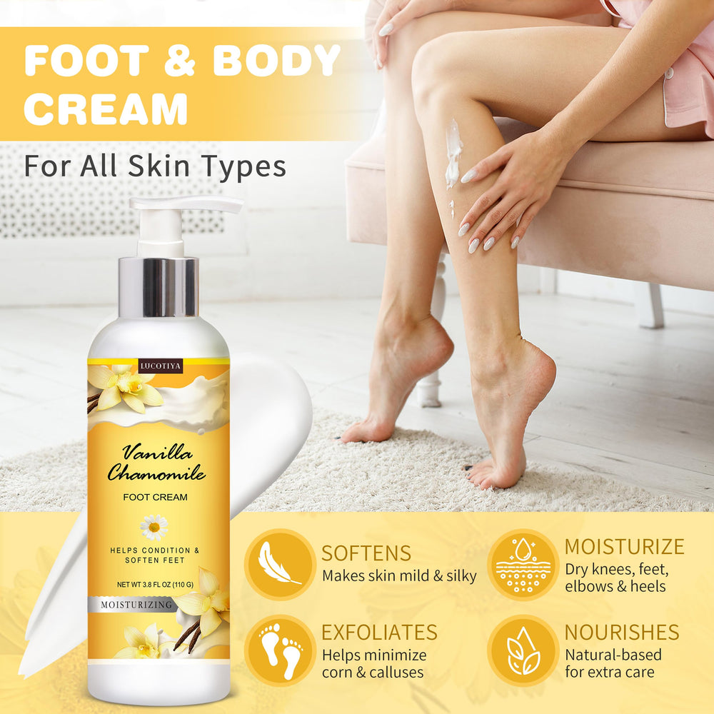 LUCOTIYA, gommage-pieds-grains: exfoliation douce pour une peau satinée.