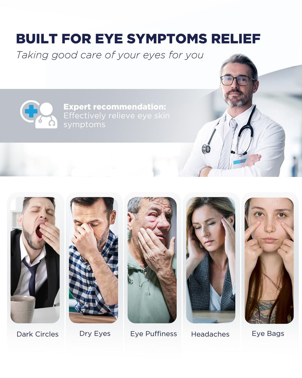 Luguiic masque yeux thérapie chaud froid pour soulager fatigue visuelle.
