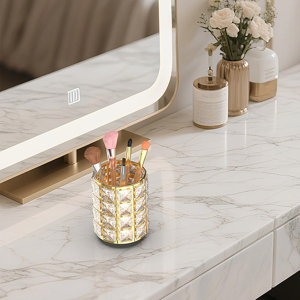 LUGUNU organisateur bureau porte-stylo cristal doré pour bureau chic