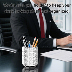 Support-stylo-pinceaux Lugunu, design compact, idéal pour vanité et bureau.