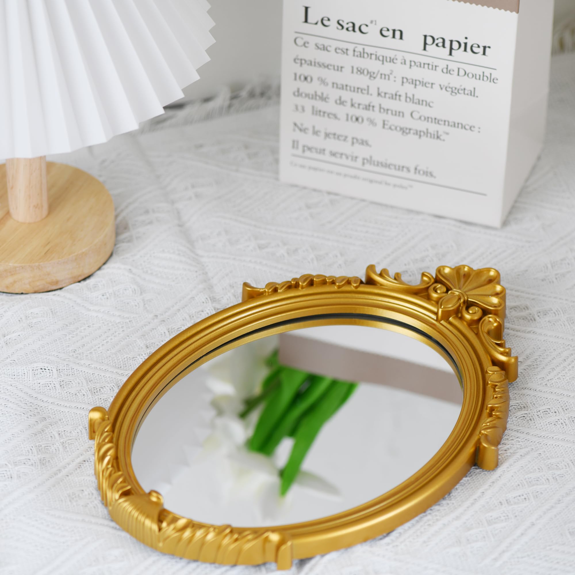 Miroir LuHeToz cadre doré durable et élégant pour cadeaux
