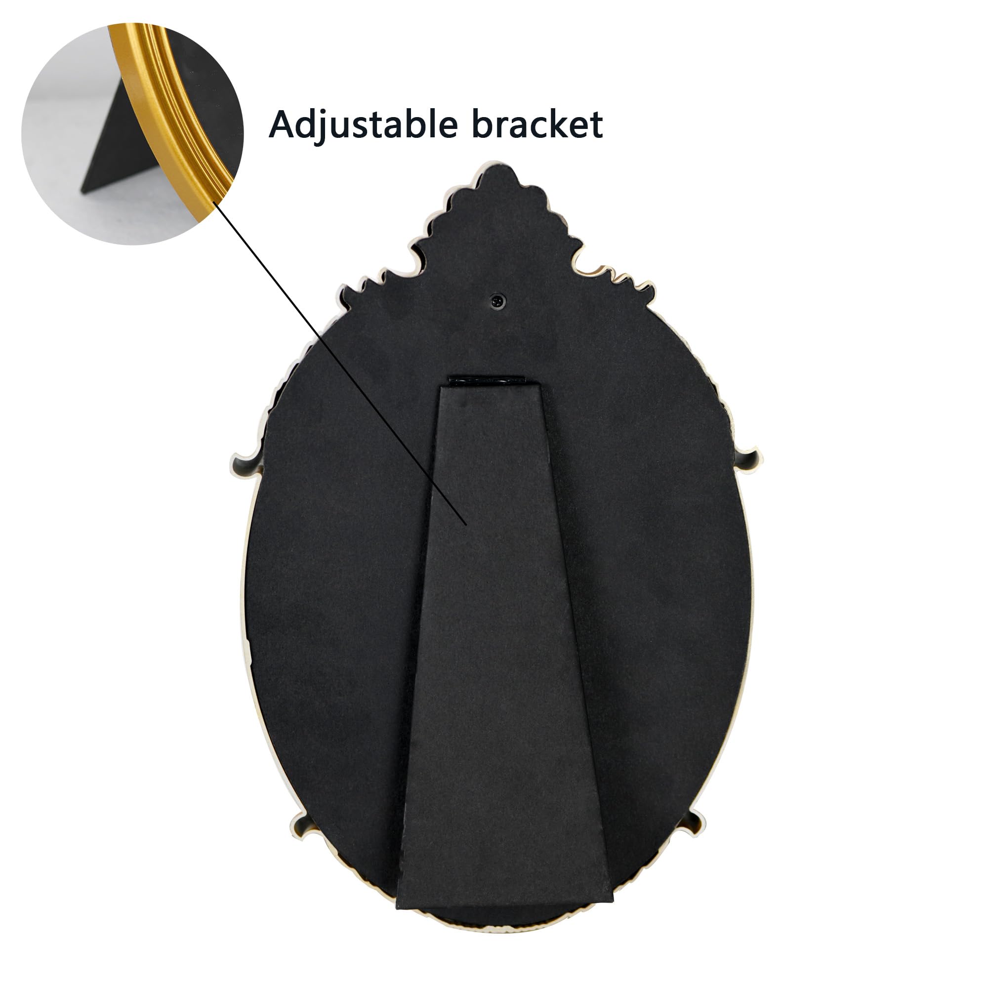 Miroir LuHeToz style baroque ovale, ajout décoratif à votre vanity